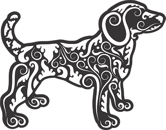 Quadro decorativo MDF Cão Style  1 unidade