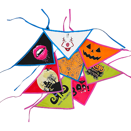 Bandana sublimada pet Halloween cetim