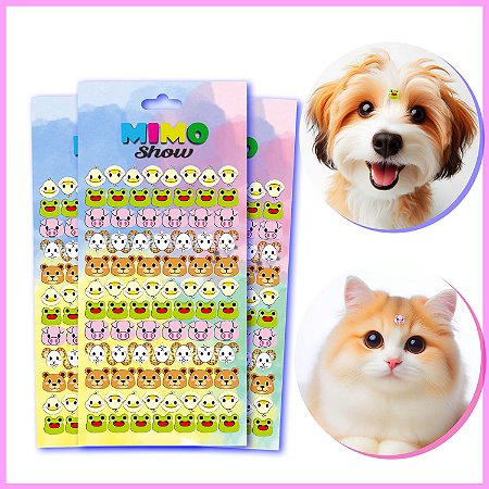 Adesivo Pet Cartelas Cão e Gato Pet Shop Piercing C11