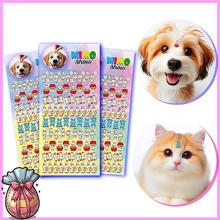 Adesivo Pet Páscoa Piercing Cão e Gato Pet Shop Piercing C22
