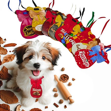 10 Gravatinhas Pet Páscoa Estampada EVA Cão Gato