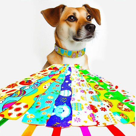20 Gargantilhas Páscoa Cão e Gato Banho e Tosa Pet Shop