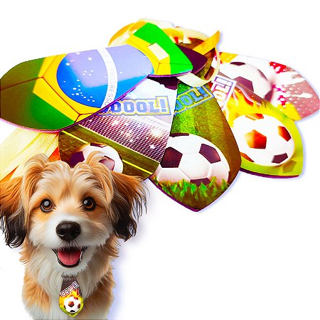 30 Gravatinhas impressa EVA Estampas Pet Cão Gato Cetim + Brinde
