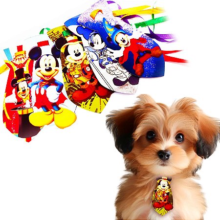 10 Gravatinhas Mickey Mouse Pet Shop Banho e Tosa