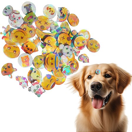 106 Sticker 3D EVA Adesivo Pet Piercings Cachorros e Gatos