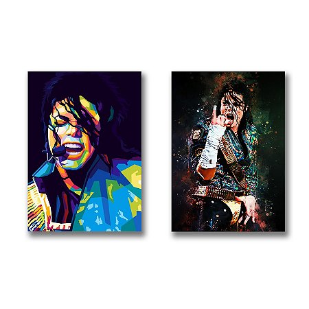 02 Quadros Placa MDF Decorativo Musica Personalidade 22x28,7cm