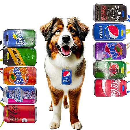 Kit 30 Gravatinhas EVA Refrigerante Pet Shop Cães Divertidas