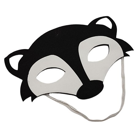 Kit 05 Máscaras Fantasia Infantil Animais da Floresta Gambá