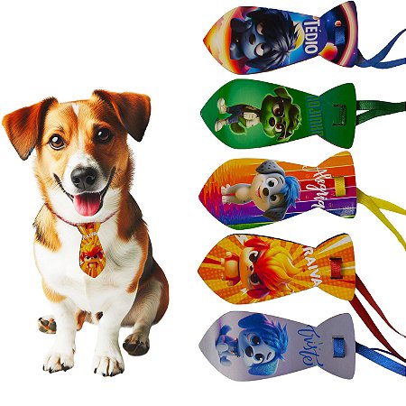 30 Gravatinha Pet EVA DivertidaMimo Cão e Gato Personagens G
