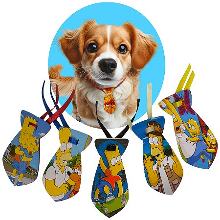 Kit com 30 Gravatinhas P EVA Personagens TV Pet Cães e Gatos