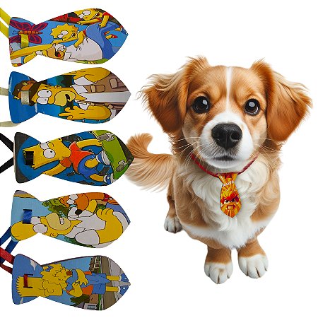 Kit com 20 Gravatinhas P EVA Personagens TV Pet Cães e Gatos