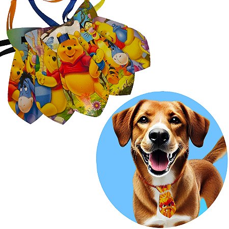 Kit 20 Gravatinhas G Pet EVA Ursinho Personagens Cão e Gato