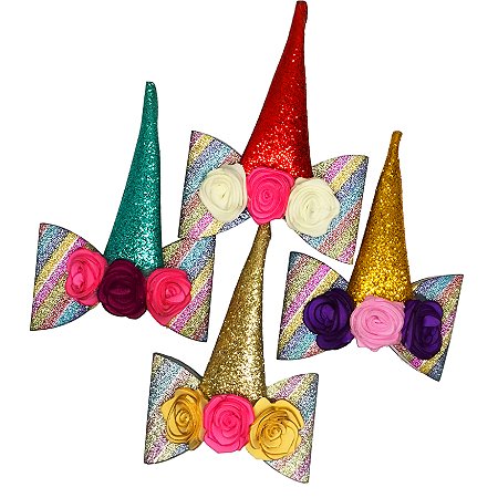 Kits Laço Unicórnio Decoração Pet  Acessórios Cachorro e Gato