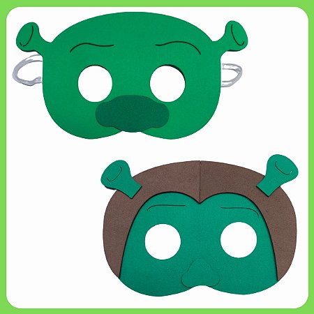 Kit 6 Máscara shrek Fantasia Infantil Desenho Animado