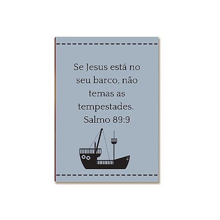 Placa Decorativa Parede MDF Salmo 89:9 Versículo Tam A4 FE3