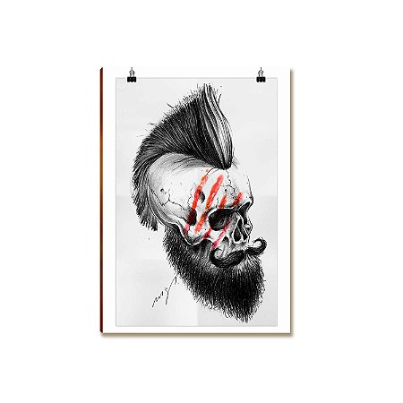 Placa De Parede Barbearia Decorativa MDF 3mm Tam A4 BR11