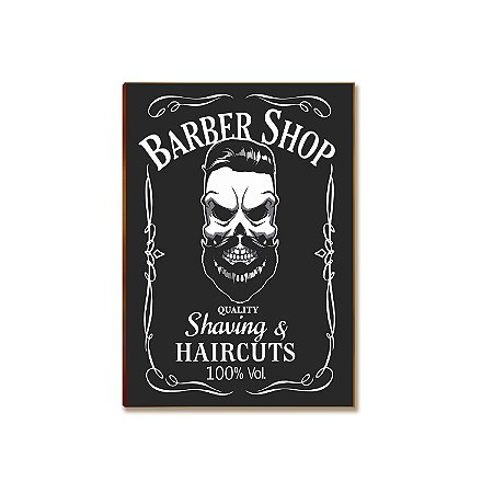 Placa Decorativa MDF Barbearia Vintage Retrô Tam A4 BR9
