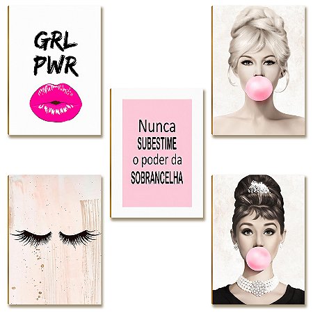 05 Placas MDF Decoração Studio Estética Salão Cílios SB2