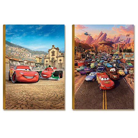 Kit 2 Placas MDF A4 Automóvel Personagem Filme Decoração PF5