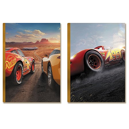 2 Placas MDF A4 Personagem Filme Carrinhos Decorativa PF4