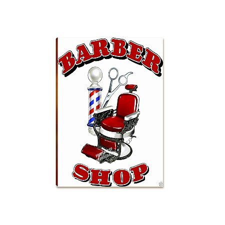 Placa MDF Barber Shop Decoração Parede Pronta Instalar BR27