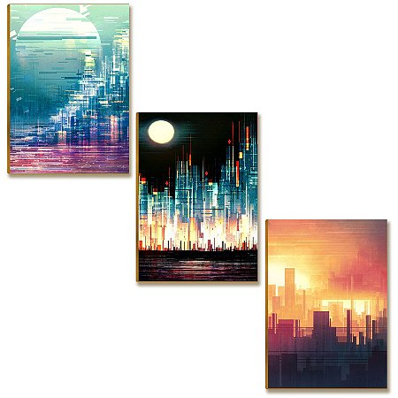 Kit 3 Placas MDF Decoração Moderna para Ambientes DC33
