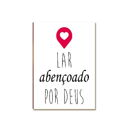 Placa MDF Lar Abençoado por Deus Decorativa Parede FE23