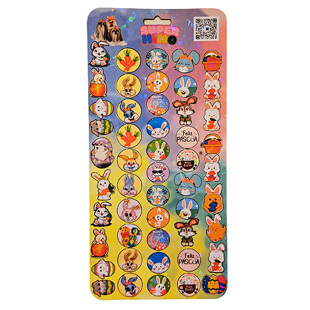 kit 50 Adesivos 3D EVA Sticker Pet Mimoshow Banho Tosa laço