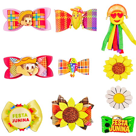 Kit 210 Laço Gravata Adesivo Festa Junina Pet Banho Tosa