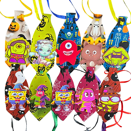 10 Gravata Fantasia Halloween EVA 3D para Cachorro