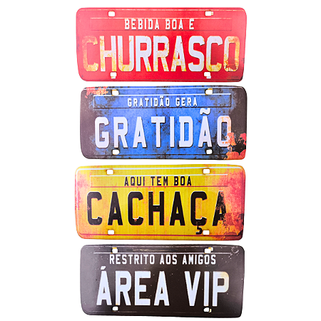 Placa Decor MDF Carro com Adesivo Autocolante-Variações