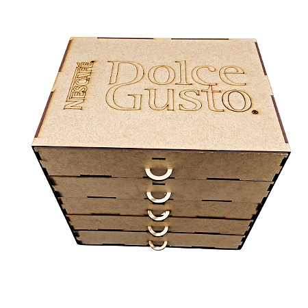 Porta Cápsulas Dolce Gusto Gaveteiro MDF 60 Unidades