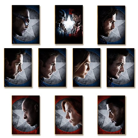 Kit 10 Placas MDF Geek Cultura Pop Parede Gamer A4 Moderna