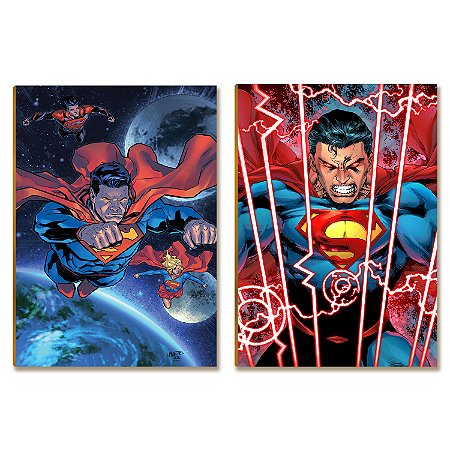 Kit 2 Placas MDF Geek Cultura Pop Presente Criativo Parede