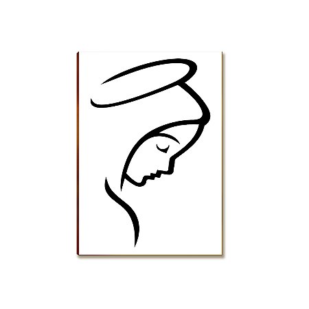 Placa MDF Religiosa Silhueta Fé e Devoção Parede Moderna A4