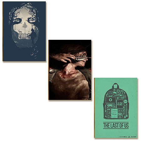 Kit 3 Placas MDF Sobrevivência Urbana Game Parede Moderna