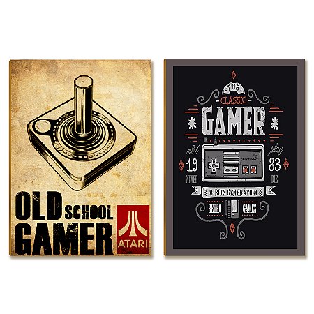 Kit 2 Placas MDF Gamer Universo Digital Parede Moderna A4