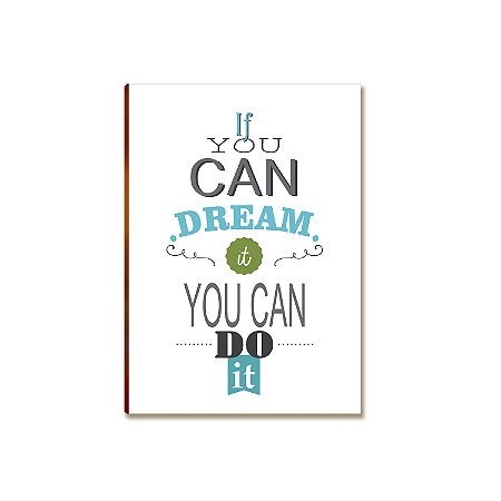 Placa MDF Frase Motivacional Inspiração Parede Moderna A4
