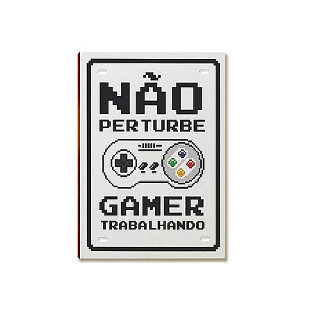 Placa MDF Gamer Setup LED Controle Estilo Parede Moderna A4