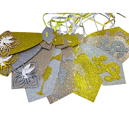 10 Gravatas Ano Novo Glitter Pet Cães Porte Grande