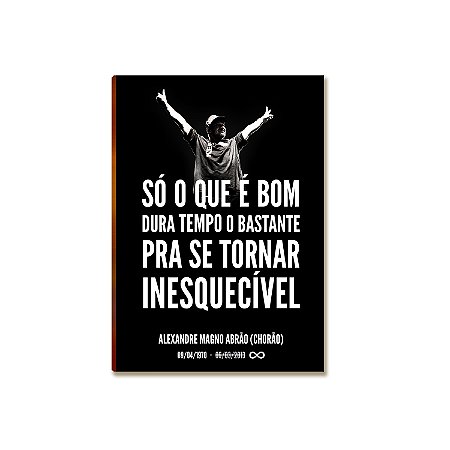 Placa MDF Frase Motivacional Chorão Arte Parede A4