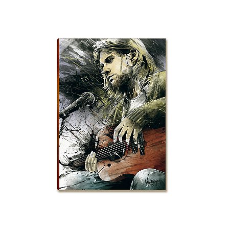 Placa MDF Música Kurt Cobain Arte Moderna Parede A4