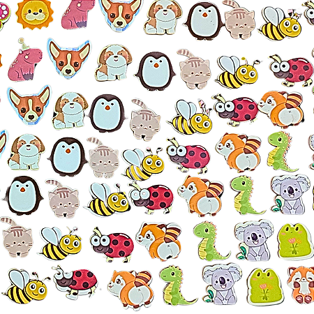 kit com 50 Adesivos Cão Banho e Tosa Tema Animais