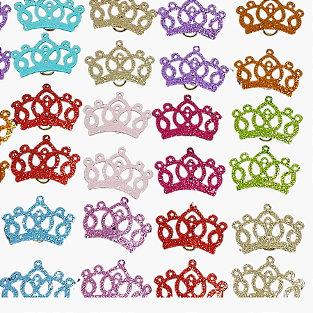 Kit 50 Coroas Pet EVA Macio com Glitter c/ Liguinha