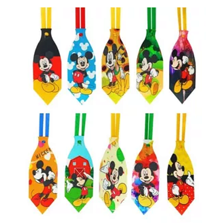 Kit 10 Gravatas Sublimadas G Mickey Pet Cachorro Lacinho Pet