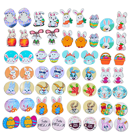 Kit 50 Adesivo Páscoa Pet Super Cola Amarela Profissional