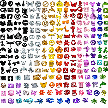 30g Apliques EVA Glitter - Artesanato, Pet e Escolar