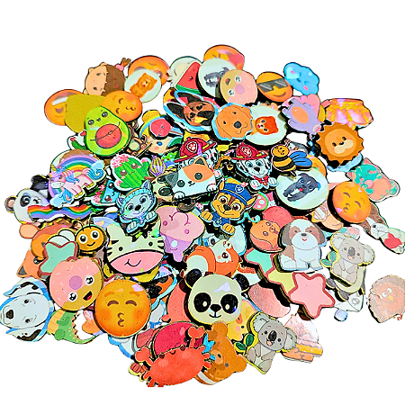 Kit 100 Adesivos Mistos Cão Banho Tosa Profissional