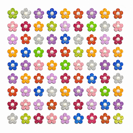 10  Adesivos Flor Pérola Eva - Banho Tosa Cão Pet Shop