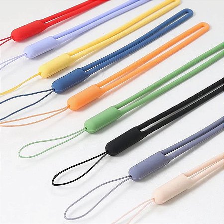 Cordão de pulso para celular de silicone